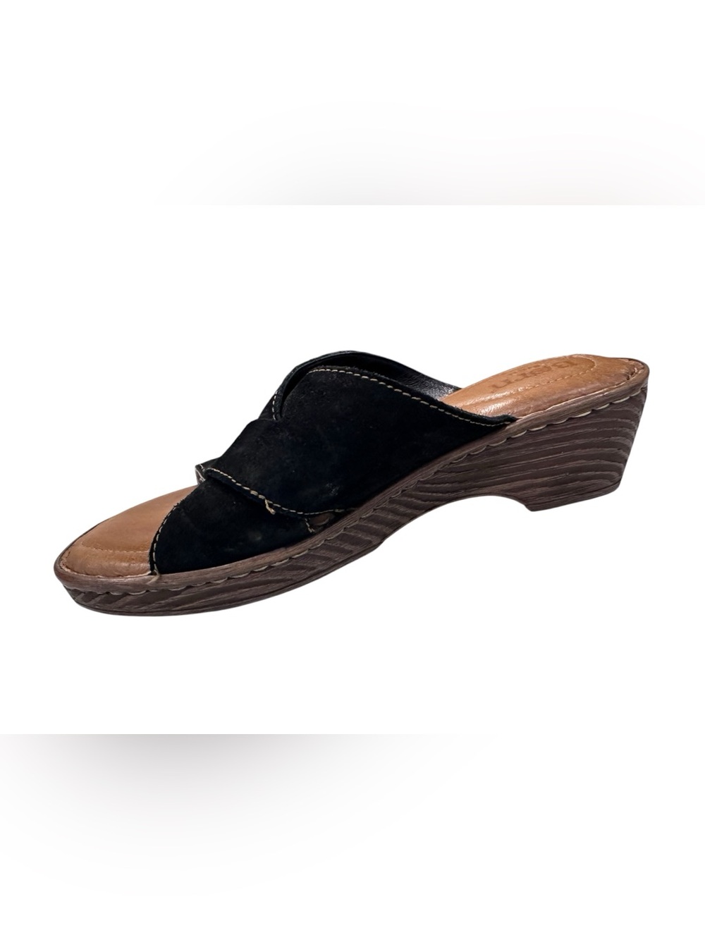 Born Women's Teayo Sandals Black Suede Leather Size 11 - Picture 3 of 9